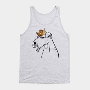 Welsh Terrier Dog King Queen Wearing Crown Tank Top